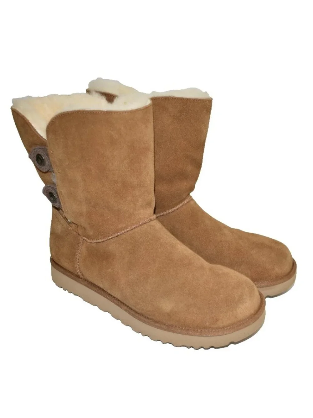 New Ugg Marciela II Genuine Shearling Chestnut Brown Suede Boot 11 1104375 DD23